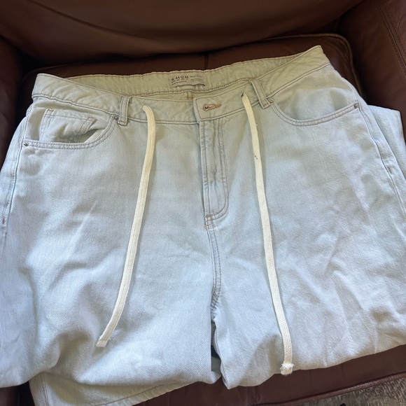 Light Blue Drawstring Jeans - Picture 2 of 2